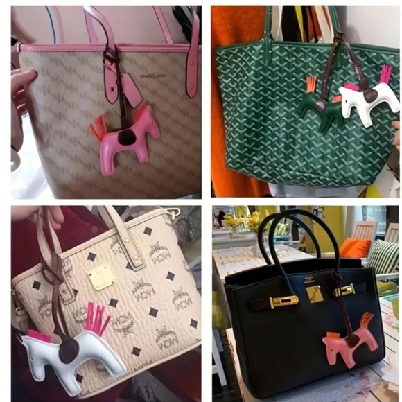 🆕 Equestrian Lucky Horse-Pony Purse Tag or Keychain - Black & Yellow 🐴 - Picture 9 of 9